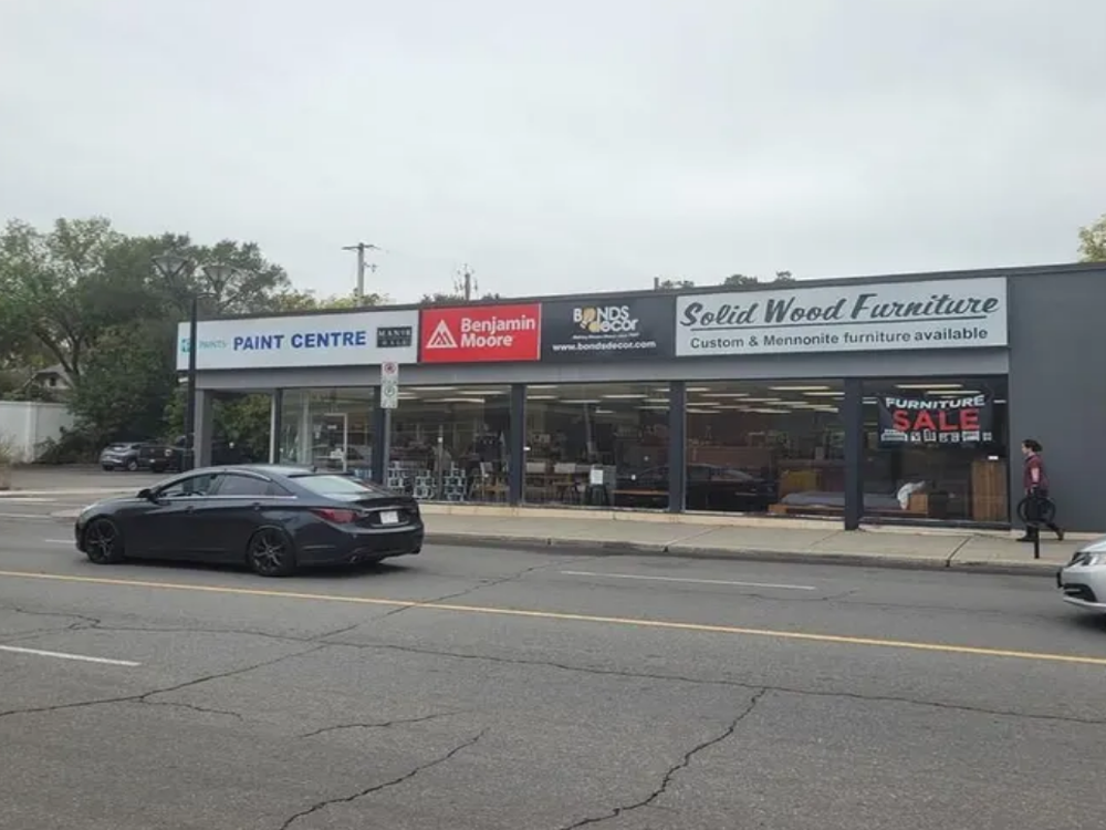 1242 Bank Street, Glebe, Ottawa East — commercial storefront with classic brick facade and large display windows